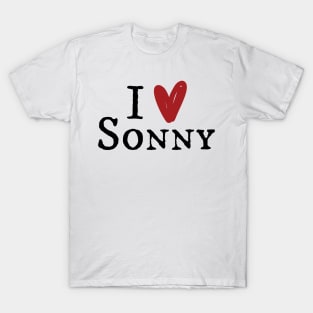 I love Sonny - red heart T-Shirt